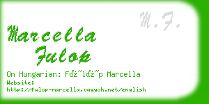 marcella fulop business card